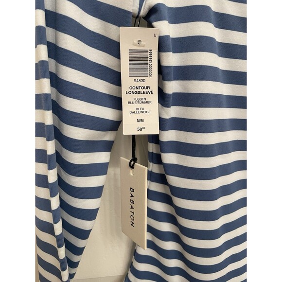 Aritzia Babaton Size M Contour LS Square Neck Bodysuit Flagstone Blue NWT - Picture 4 of 6